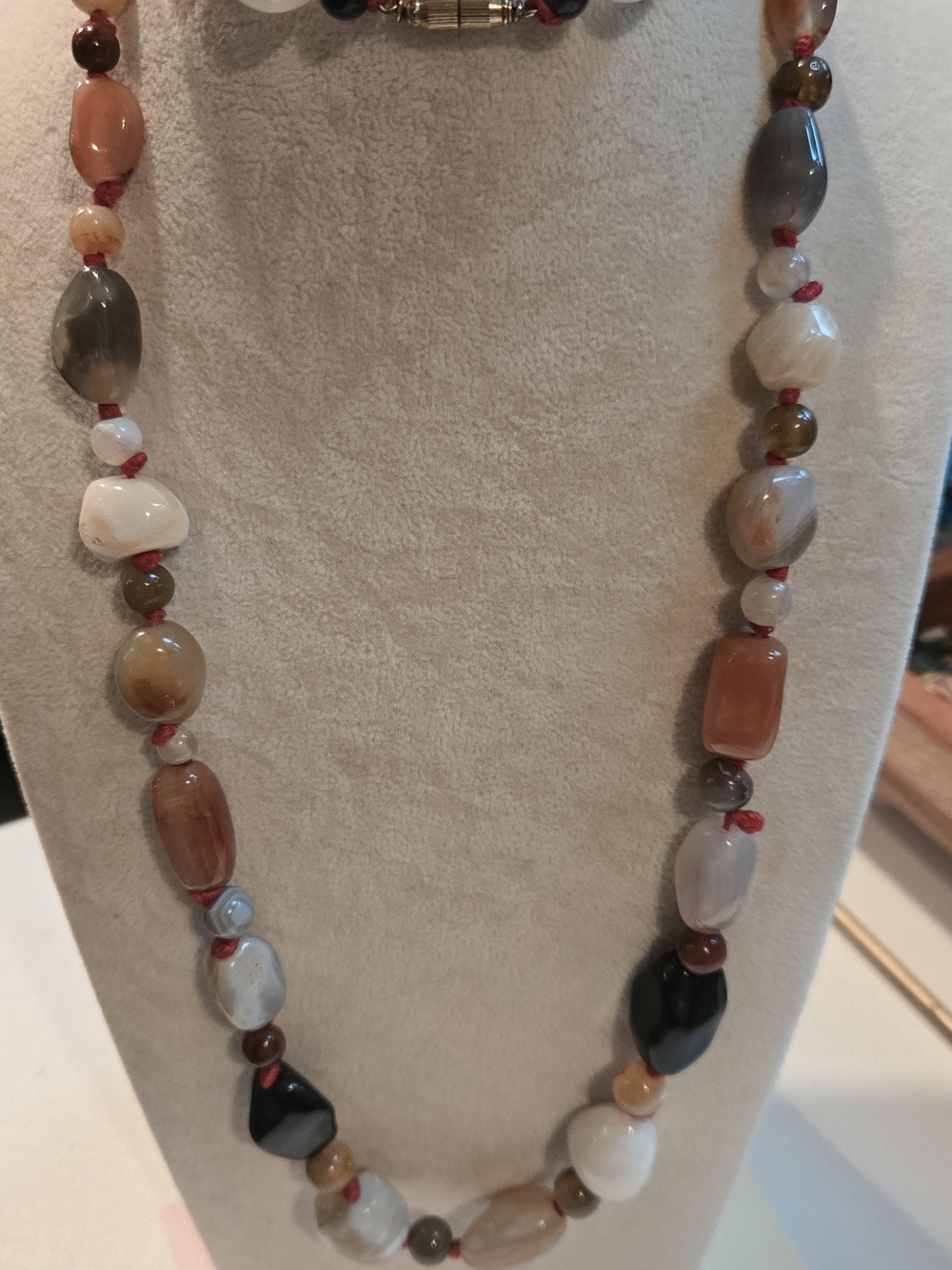 Handcrafted Multi-Color Agate Bead Necklace - Women's Jewelry